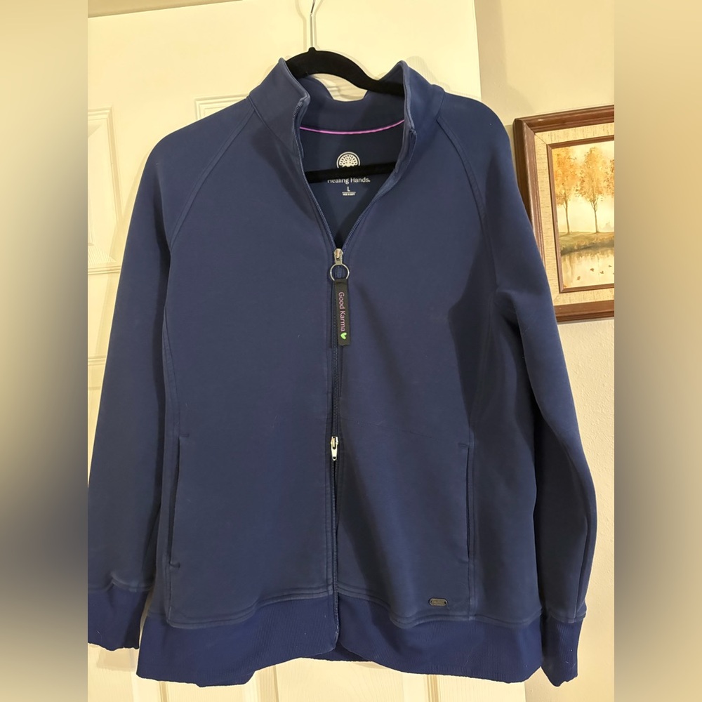 healing hands navy blue Jacket